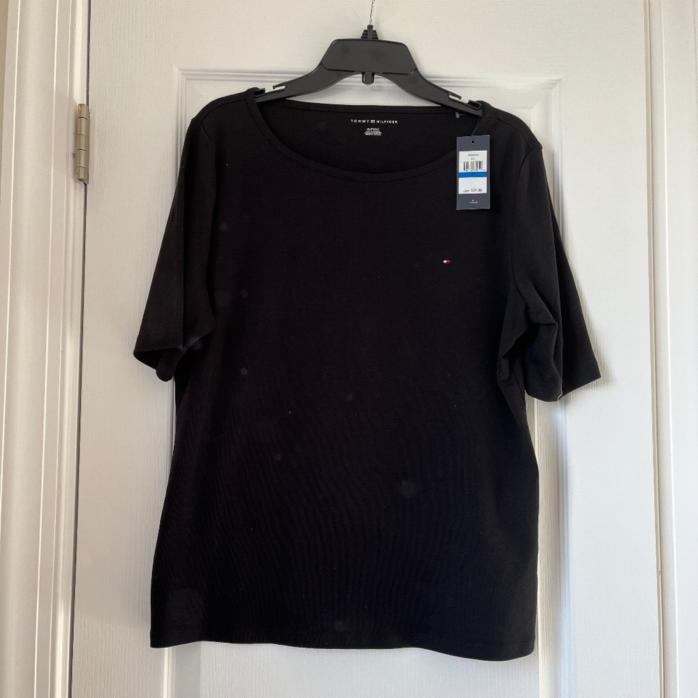 New Women’s Tommy Hilfiger Top Black Size XL